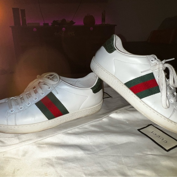 WOMEN'S GUCCI ACE SNEAKER WITH WEB - Picture 4 of 5